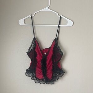 Frederick's of Hollywood Scarlet Camisole with Lace